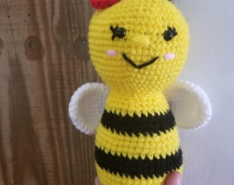 Sweet Crochet Bee Amigurumi-Crochet toy, Plush Bee