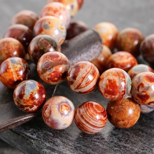 Molten Fire Agate Round 10mm Beads