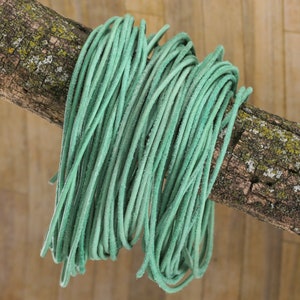 Antique Turquoise Round Suede Cord, 1.5 or 2mm Thickness