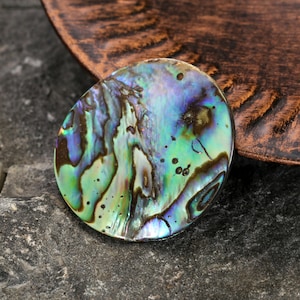 25mm Abalone Shell Coin Pendant