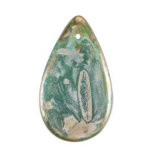 Czech Glass Teardrop 30x18mm - Aquamarine w/ Rembrandt Finish bild 2