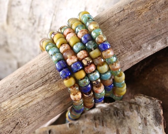 Czech Glass Matubo Rocailles 6/0 Seed Bead - Lakeside Mix