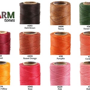 Linhasita Waxed Polyester Cord PE-4 (1mm) / 61 Colors to Choose From! image 7