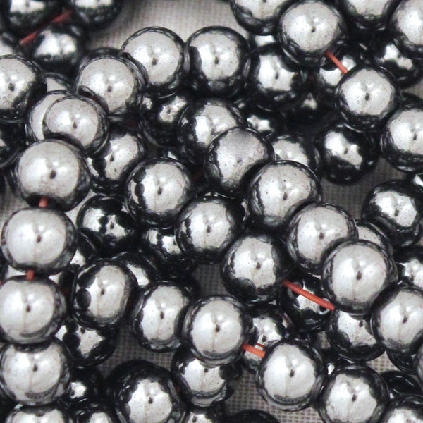 Hematite Round 6mm Beads