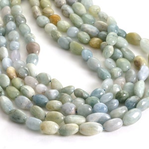 Aquamarine (multi) Tumbled Nugget 10-18x9-12mm Beads