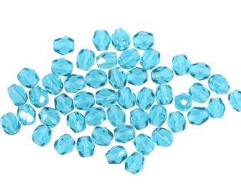 Czech Glass 3mm Fire Polished Round - Teal