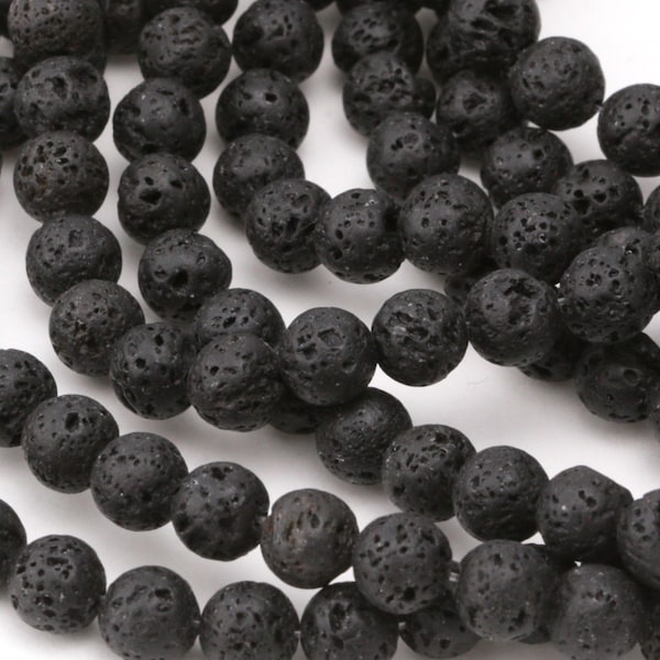 Volcanic Lava Rock Round 8mm Beads