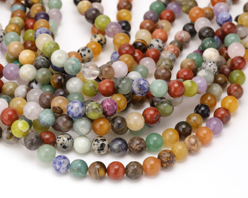 Multi Gemstone Round 10mm Beads image 2