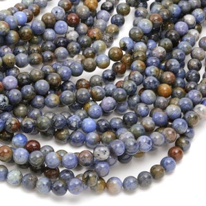 Sunset Dumortierite (Rich Color) Round 6mm Beads