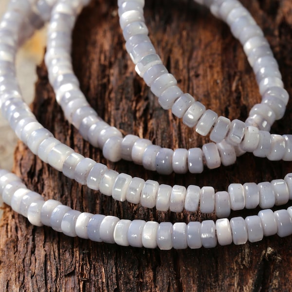 Gray Mother of Pearl Heishi 2x4mm Beads