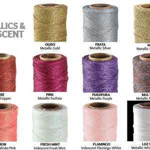 Linhasita Waxed Polyester Cord PE-4 (1mm) / 61 Colors to Choose From! image 5