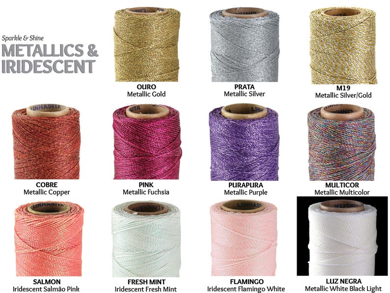 Linhasita Waxed Polyester Cord PE-4 (1mm) / 61 Colors to Choose From! image 5