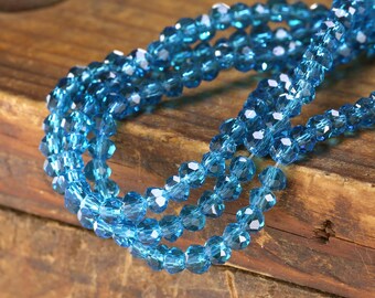 Capri Crystal Faceted Rondelle 4mm