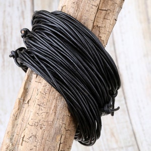 Black Round Leather Cord