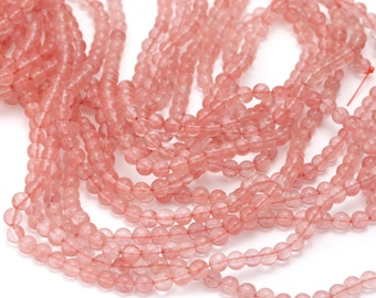 Cherry Quartz Round 6mm Beads