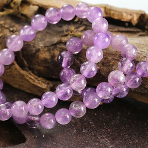 Lavender Amethyst (dark) Round 6mm Beads