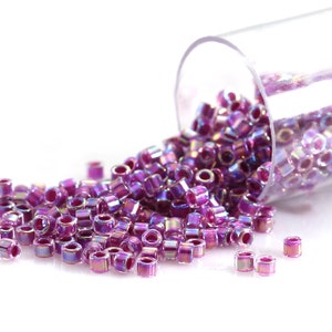 11-264, Miyuki 22g Raspberry Lined Crystal AB 11-264, Miyuki 22g Raspberry Lined Crystal AB