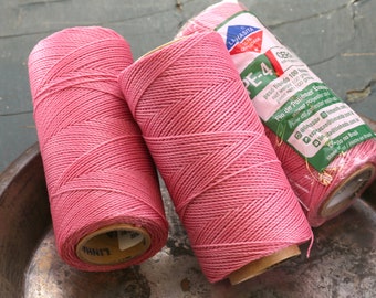 Pink (629) Linhasita Waxed Polyester Cord, PE-1 / PE-2 / PE-4 Thickness