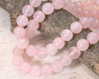 Rose Quartz (A) Round 8mm Beads