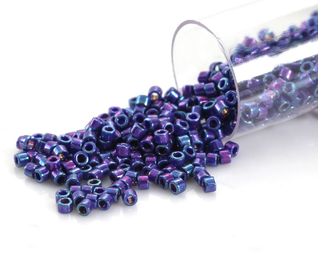 Miyuki Delica 11/0 Seed Beads - Op Eggplant Luster Cylinder Beads For Jewelry Making