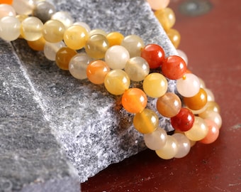 Golden Thread Jade Round 6mm