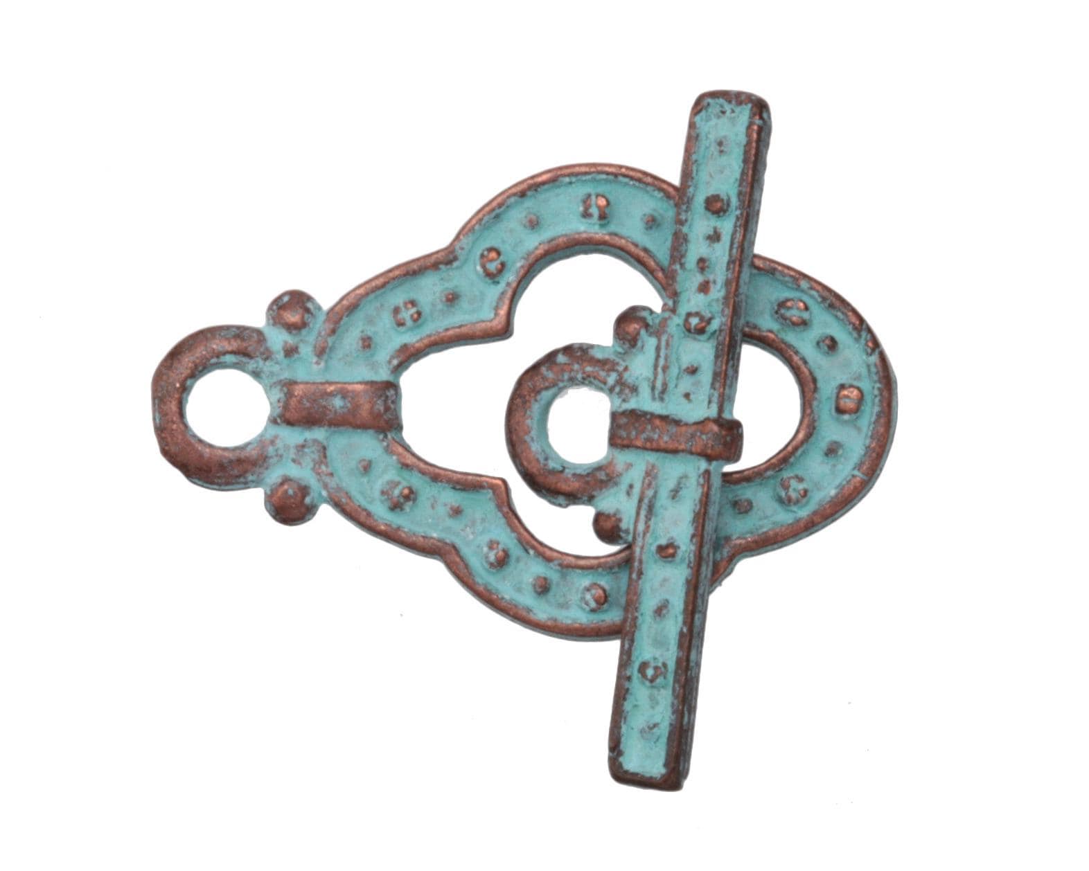 Mykonos Copper (plated) Patina Guinevere Toggle Clasp 21x31, Bar 29mm