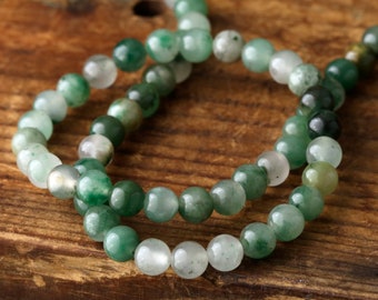 Green Chalcedony Round 6mm Beads