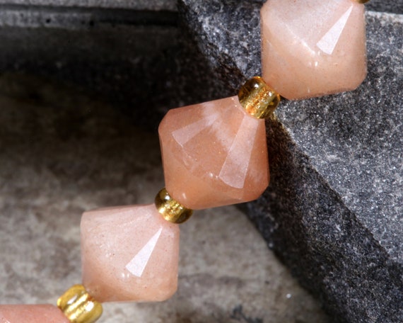 Peach Moonstone Round 8mm - Lima Beads