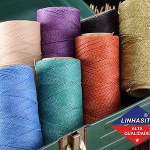 Linhasita Waxed Polyester Cord PE-2 (0.5mm) / 19 Colors to Choose From!