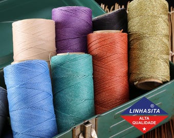 Linhasita Waxed Polyester Cord PE-2 (0.5mm) / 19 Colors to Choose From!