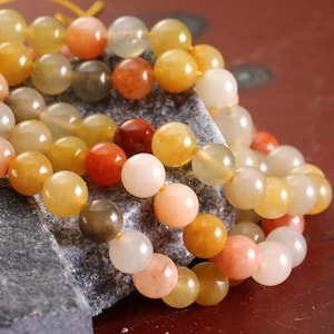 Golden Thread Jade Round 8mm