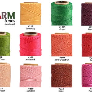Linhasita Waxed Polyester Cord PE-4 (1mm) / 61 Colors to Choose From! image 8