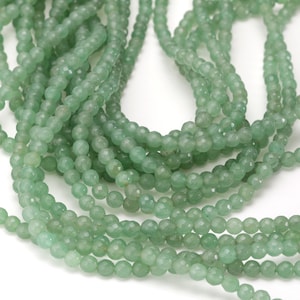 Green Aventurine Faceted Round 6mm Beads