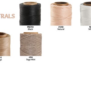 Linhasita Waxed Polyester Cord PE-4 (1mm) / 61 Colors to Choose From! image 4