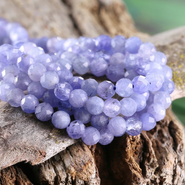 Tanzanite Faceted Round 4mm Beads