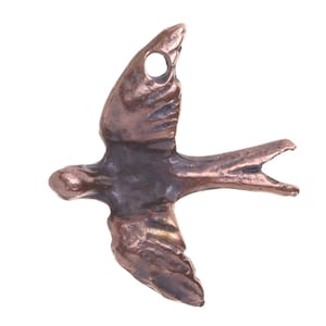 Mykonos Antique Copper (plated) Flying Dove 29x34mm