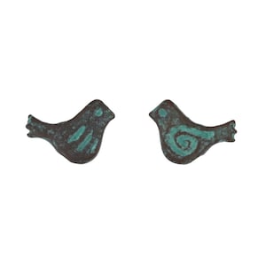 Mykonos Copper (plated) Patina Little Birdie 9x13mm (Package of 10)