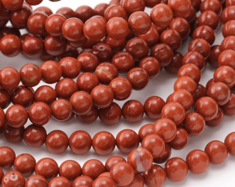 Red Jasper Round 6mm Beads