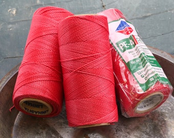 Rose (545) Linhasita Waxed Polyester Cord, PE-1 / PE-2 / PE-4 Thickness