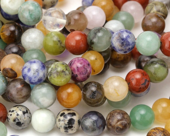 Multi Gemstone Round 10mm Beads