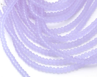 Periwinkle (Color Changing) Beach-Style Glass Rondelle 3x5mm