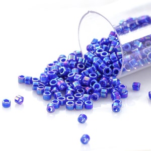Miyuki Delica Opaque Cobalt AB (DB0165) 11/0 Seed Bead / 7.6 grams