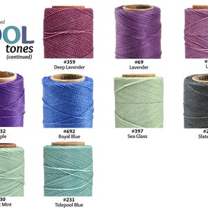 Linhasita Waxed Polyester Cord PE-4 (1mm) / 61 Colors to Choose From! image 3
