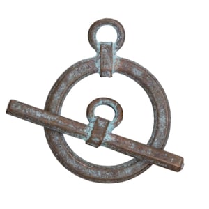 Mykonos Copper (plated) Patina Simple Toggle 22x29mm, Bar 33mm