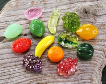 Czech Glass Fruit Cocktail Mix 5-10x10-16mm