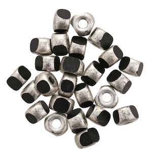 Czech Glass Matubo Tri-Cut 2/0 Seed Bead - Matte Jet Silver
