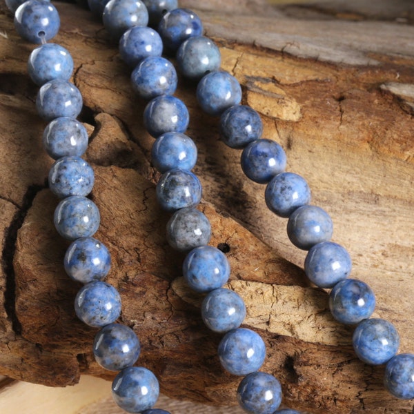 Denim Lapis Round 8mm Beads