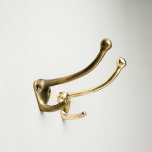 Classic Brass Wall Hook | Sturdy & Elegant Hanger | Available in Polished or Antique Finish WS29