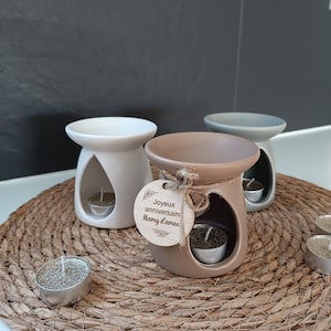 Spersonalizowany kominek do aromaterapii - konfigurowalny kominek do wosku - pomysł na prezent kominek do fondantu - spersonalizowany prezent aromaterapeutyczny