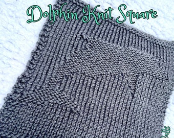 Dolphin Knit Square